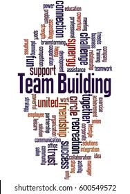 Team Building Word Cloud Concept On Stock Illustration 600549572 ...