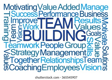 Team Building Word Cloud On White Stock Illustration 365545907 ...