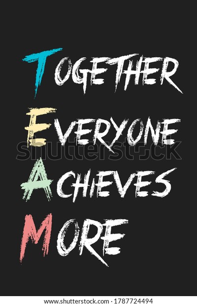 Team Concept Together Everyone Achieves More Stock Illustration ...