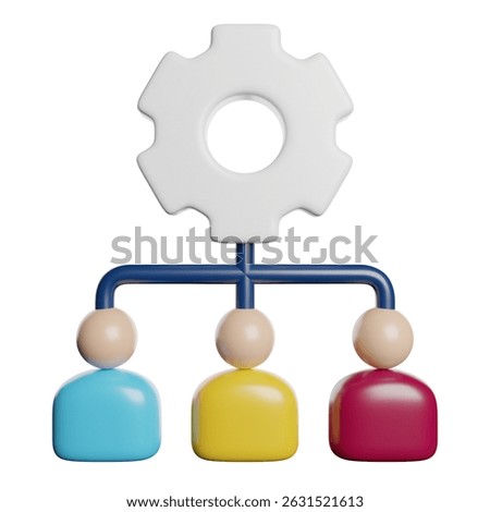 Team Management Teamwork 3D Rendering Icon Illustration