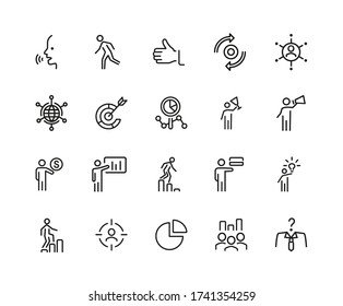 Team Structure Icon Set. Can Be Used For Topics Like Global Business, Targeting, Goals, Opportunity, Economics