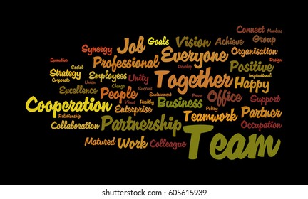 Team Word Cloud Stock Illustration 605615939 | Shutterstock