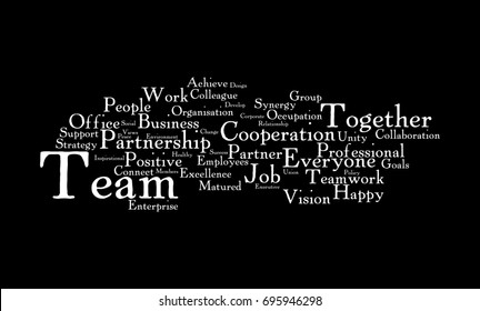 Team Word Cloud Stock Illustration 695946298 