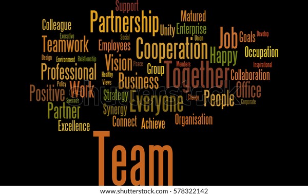 Team Word Cloud Stock Illustration 578322142 