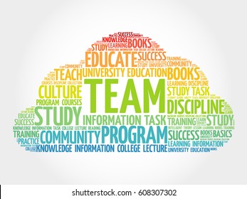 TEAM Word Cloud, Business Concept Background