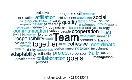 Team Word Cloud On White Background