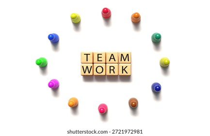 TEAM WORK text font cube block wooden icon person people human teamwork business success idea strategy corporate leadership teamwork hr human resource management planning company organization teamwork.3d render