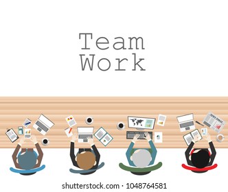 team work view on top