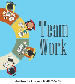 team work view on top