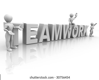 Teamwork. 3d
