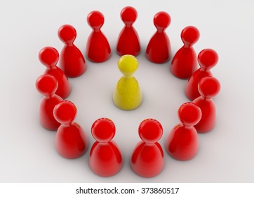 Teamwork 3d figures - Shutterstock ID 373860517