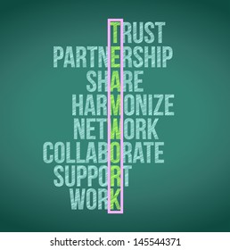 Teamwork Concept Crossword Illustration Design Graphic Background