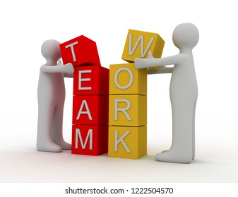 teamwork concept.3d render