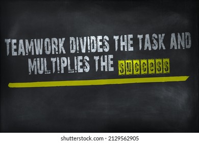 Teamwork Divides Task Multiplies Success Quote Stock Illustration ...