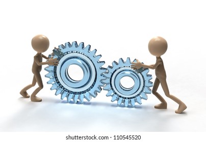 Teamwork Gears Stock Illustration 110545520 | Shutterstock