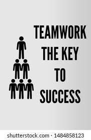 Teamwork Key Success Stock Illustration 1484858123 