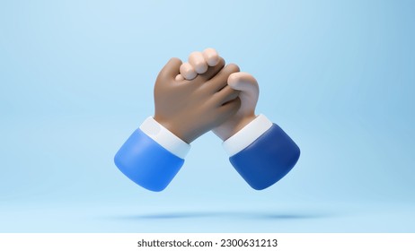 Teamwork and partnership, empathy, partnership and social connection in business join hand together concept. Hand of diverse people connecting, volunteer charity work, Stack of hand, 3d rendering - Powered by Shutterstock