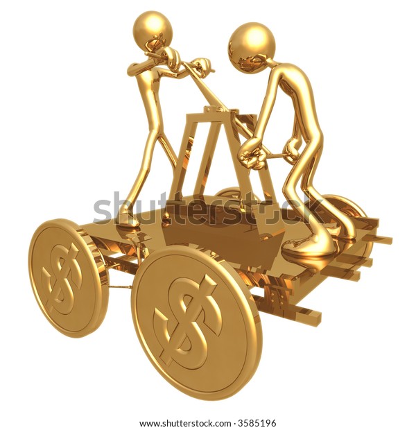 Teamwork Push Cart
With Gold Dollar Coin
Wheels