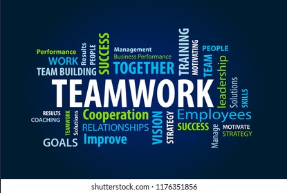 Teamwork Word Cloud Stock Illustration 1176351856 | Shutterstock