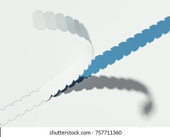 Tear Strip Isolated On White Background. 3d Rendering