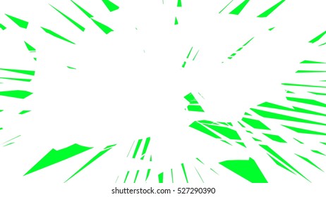 Tear Transition. Green Screen. Transparent Background. Green And White