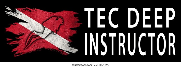 TEC Deep Instructor, Diver Down Flag, Scuba flag, Scuba Diving
