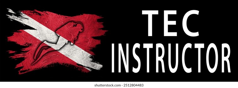 Tec Instructor, Diver Down Flag, Scuba flag, Scuba Diving