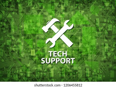 Tech support (tools icon) isolated on soft green background abstract illustration