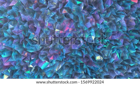 Tech tech triangle crystal background. 3d illustration, 3d rendering.