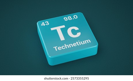 Technetium element on the Periodic table. 43rd Element of the Periodic table elements