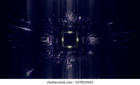 technic technology space tunnel background wallpaper 3d rendering 3d illustration