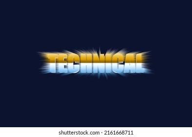 Technical Lightning Text Effect Logo