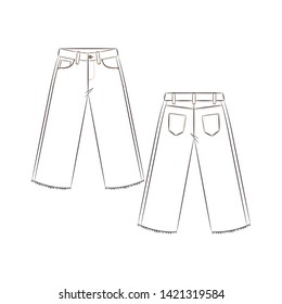 Technical Pants Drawing Textile Portfolio Inspiration Stock ...