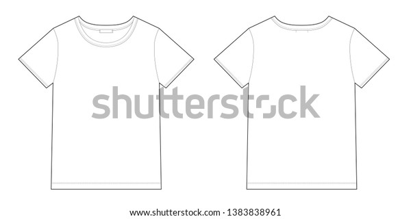 Technical Sketch Unisex Black Tshirt Design Stock Illustration 1383838961