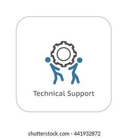 Technical Support Icon. Flat Design. Business Concept. Isolated Illustration.