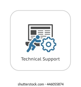 Technical Support Icon. Flat Design. Business Concept. Isolated Illustration.