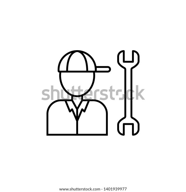 technician, man icon. Element of motor sport
for mobile concept and web apps icon. Thin line icon for website
design and
development