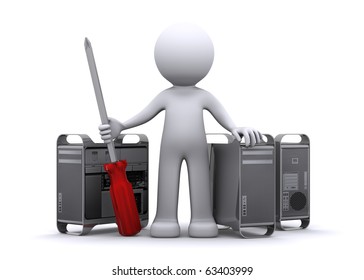 Technician repairing PC - Powered by Shutterstock