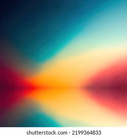 Technicolor Background Design With A Haze Of Sunset Reflections On The Water