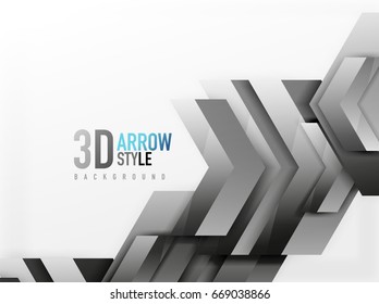 Techno arrow background, template design