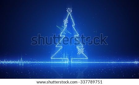 techno christmas tree electric wave. Computer generated illustration
 Stock photo © 
