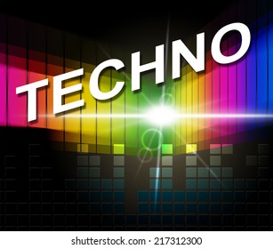 Techno Music Representing Disco Dancing And Acoustic