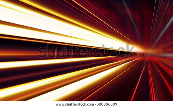 Technological background of the abstract image\
of speed motion on the road at dark. Speed motion on the road. Can\
be used in the description of technological processes, science,\
education.
