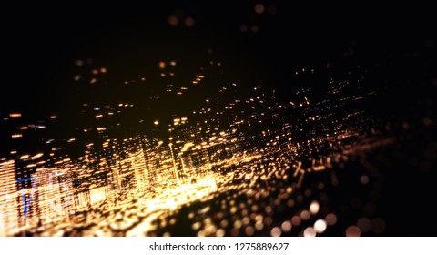 Technological background data transmission channel. Motion of digital data flow. Transferring of big data. Transfer and storage of data sets.