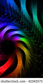 Technological background design with rainbow lights