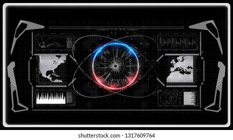 technological HUD elements, futuristic interface virtual reality