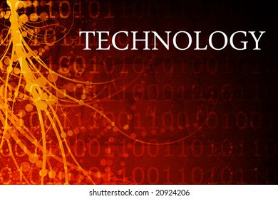 Technology Abstract Background in Red and Black