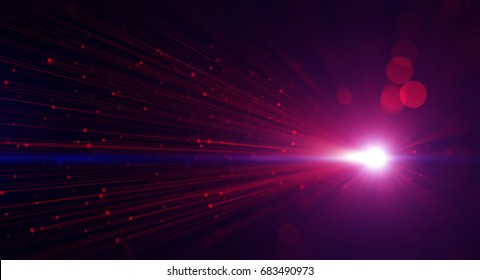 Technology background of binary code flying through a vortex, background code depth of field. Binary code  background with lens flares. 3d rendering