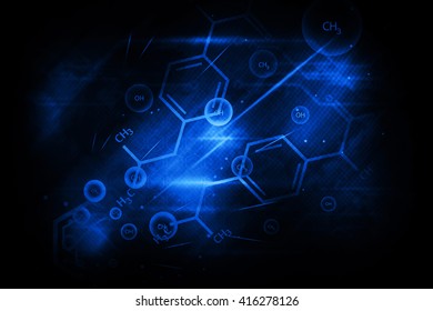 Technology background: chemical formulas