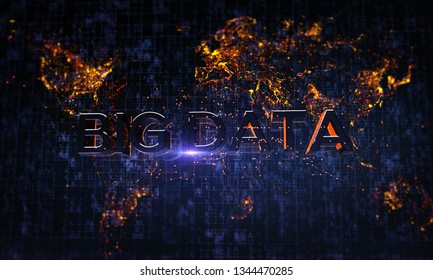 Technology background of a data channel. Motion of digital data flow. Transferring of big data. Binary code processing. Transfer and storage of data sets. 
